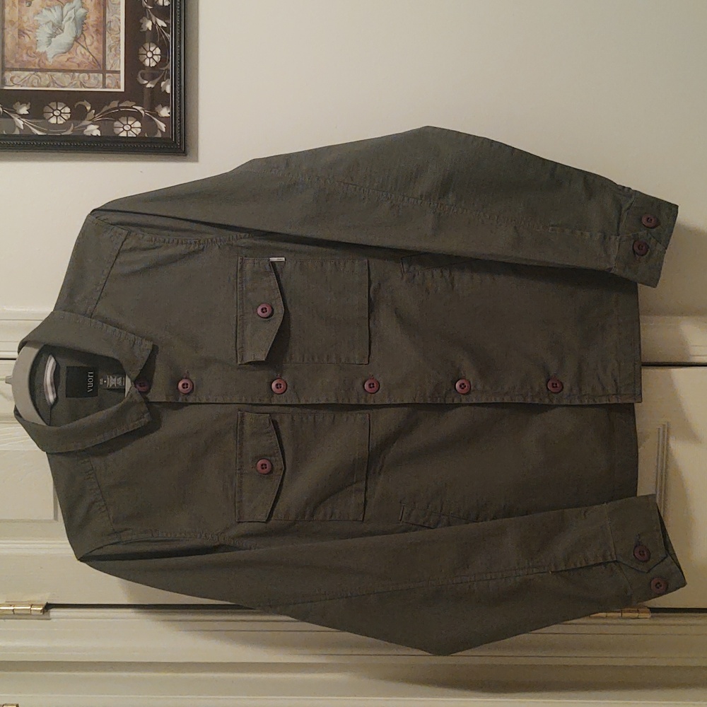 Mens Oregano Shacket ButtonUp V527 | Vuori Jacket Russel Field Ripstop Shirt